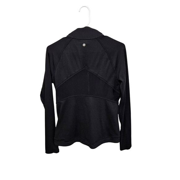 Athleta Jacket Womens Small Black Full Zip Vented Mesh Long Sleeve Pockets - Picture 2 of 10